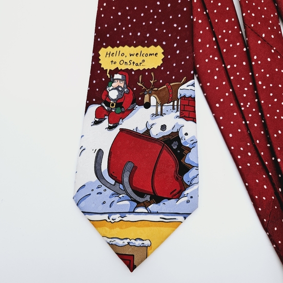 JINGLEBELLS | Christmas Santa crash sled festive holiday neck tie - Picture 3 of 4